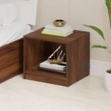 Bluewud Oliver End Table With Storage Lamp, Flower Stand For Bedroom Engineered Wood Bedside Table