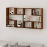 Bluewud Petree Wall Mounted Decorative Wall Shelf For Livingroom Hall D Cor Home Engineered Wood Open Book Shelf