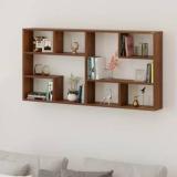 Bluewud Petree Wall Mounted Shelve Decorative Shelf For Livingroom Hall D Cor Home Engineered Wood Open Book Shelf