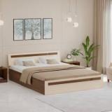 Bluewud Pollo King Size Double Bed With Storage For Bedroom Home Furniture Engineered Wood King Box Bed