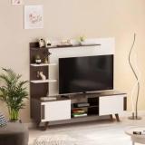 Bluewud Rowlet Mini TV Unit With Storage Shelves for Books & D cor Upto 42 Inches TV Engineered Wood TV Entertainment Unit