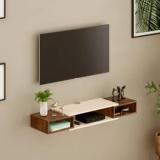 Bluewud Toska Standard TV Stand With Storage Shelves For Decor Display Upto 42 Inches Engineered Wood TV Entertainment Unit