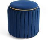 Brown Wood Foam Standard Ottoman