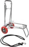 Bsbda Portable Luggage Hand Cart Trolley Heavy Duty Stainless Steel Luggage Trolley Metal Bar Trolley