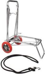 Bsbda Portable Luggage Hand Cart Trolley Heavy Duty Stainless Steel Luggage Trolley Metal Bar Trolley