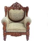 C.K.Handicrafts Sheesham Wood One Seater Sofa Set With Cushion For Living Room Solid Wood Outdoor Chair Fabric 1 Seater Sofa