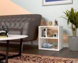 Captiver Tri Engineered Wood Sofa Besside End Table Open Storage Shelf Engineered Wood End Table