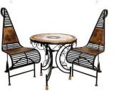 Casa Trading Wrought Iron Patio Furniture Set Garden & Outdoor/Indoor Solid Wood 2 Seater Dining Set