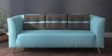 CasaCraft Adelia Three Seater Sofa In Celeste Blue Colour