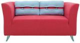 CasaCraft Adelia Two Seater Sofa In Crimson Red Colour