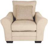 CasaCraft Adrian One Seater Sofa With Throw Cushions In Cappuccino Colour