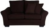 CasaCraft Adrian Two Seater Sofa With Throw Cushions In Java Brown Colour