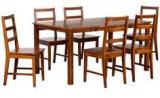 CasaCraft Alicia Six Seater Dining Set In Walnut Colour