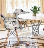 CasaCraft Alondro Accent Chair In Printed White Color