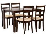 CasaCraft Amaranto Four Seater Dining Set In Wenge Colour