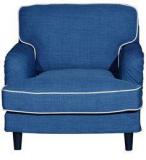 CasaCraft Anabel One Seater Sofa In Columbia Blue Colour