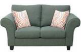 CasaCraft Anapolis Double Seater Sofa With Throw Pillows In Graphite Grey Colour