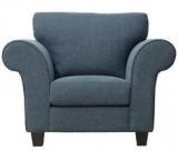 CasaCraft Anapolis One Seater Sofa In Aegean Blue Colour