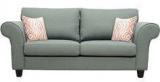 CasaCraft Anapolis Three Seater Sofa With Throw Pillows In Ash Grey Colour