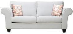 CasaCraft Anapolis Three Seater Sofa With Throw Pillows In Pearl White Colour