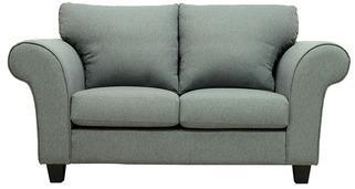 CasaCraft Anapolis Two Seater Sofa With Throw Pillows In Grey Colour