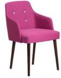 CasaCraft Calascio Arm Chair In Pink Color With Cappuccino Legs