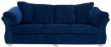 CasaCraft Carina Three Seater Sofa In Steel Blue Colour