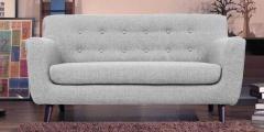 CasaCraft Carlito Two Seater Sofa in Grey Colour