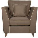 CasaCraft Carmelo One Seater Sofa In Dark Brown Colour