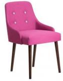 CasaCraft Celano Accent Chair In Pink Color With Cappuccino Legs