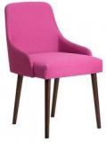 CasaCraft Celano Accent Chair In Pink Colour With Cappuccino Legs