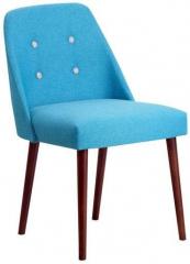 CasaCraft Corfinio Chair in Blue Color with Buttons