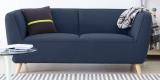 CasaCraft Daniella Three Seater Sofa In Blue Colour