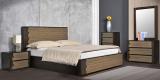 CasaCraft Elicia Queen Size Bed With Storage In Tropicana Walnut & Belgian Oak Finish