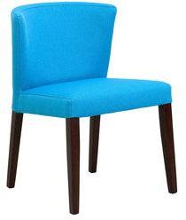 CasaCraft Emilio Dining Chair In Cerulean Blue Colour With Cappucino Legs