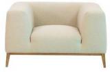 CasaCraft Felciano One Seater Sofa In Pale & Dark Earl Grey Colour