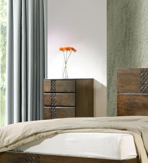 CasaCraft Felipa Chest Of Drawers in Antique Grey Colour