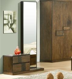 CasaCraft Felipa Dresser With Mirror In Antique Grey Colour