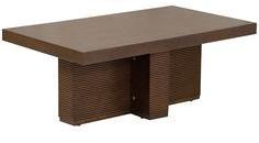 CasaCraft Floral Coffee Table In Dark Walnut Colour