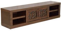 CasaCraft Floral TV Cabinet In Dark Walnut Colour