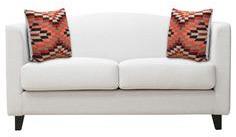 CasaCraft Florianopolis Double Seater Sofa With Throw Pillows In Vanilla Colour