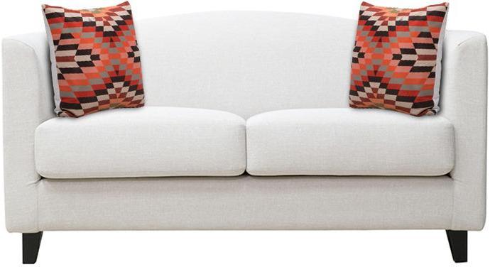 CasaCraft Florianopolis Double Seater Sofa with Throw Pillows in Vanilla Colour