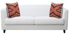 CasaCraft Florianopolis Three Seater Sofa With Throw Pillows In Pearl White Colour