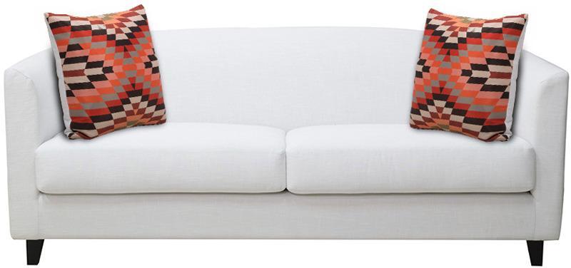 CasaCraft Florianopolis Three Seater Sofa with Throw Pillows in Pearl White Colour