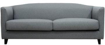 CasaCraft Florianopolis Three Seater Sofa With Throw Pillows In Stone Grey Colour