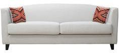 CasaCraft Florianopolis Three Seater Sofa With Throw Pillows In Vanilla Colour