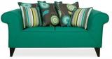 CasaCraft Gilberto Two Seater Sofa With Throw Cushions In Jade Colour