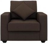 CasaCraft Jordana One Seater Sofa In Cedar Brown Colour