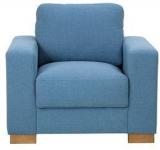 CasaCraft L'Aquila One Seater Sofa In Aegean Blue Color