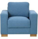 CasaCraft L'Aquila One Seater Sofa In Aegean Blue Colour